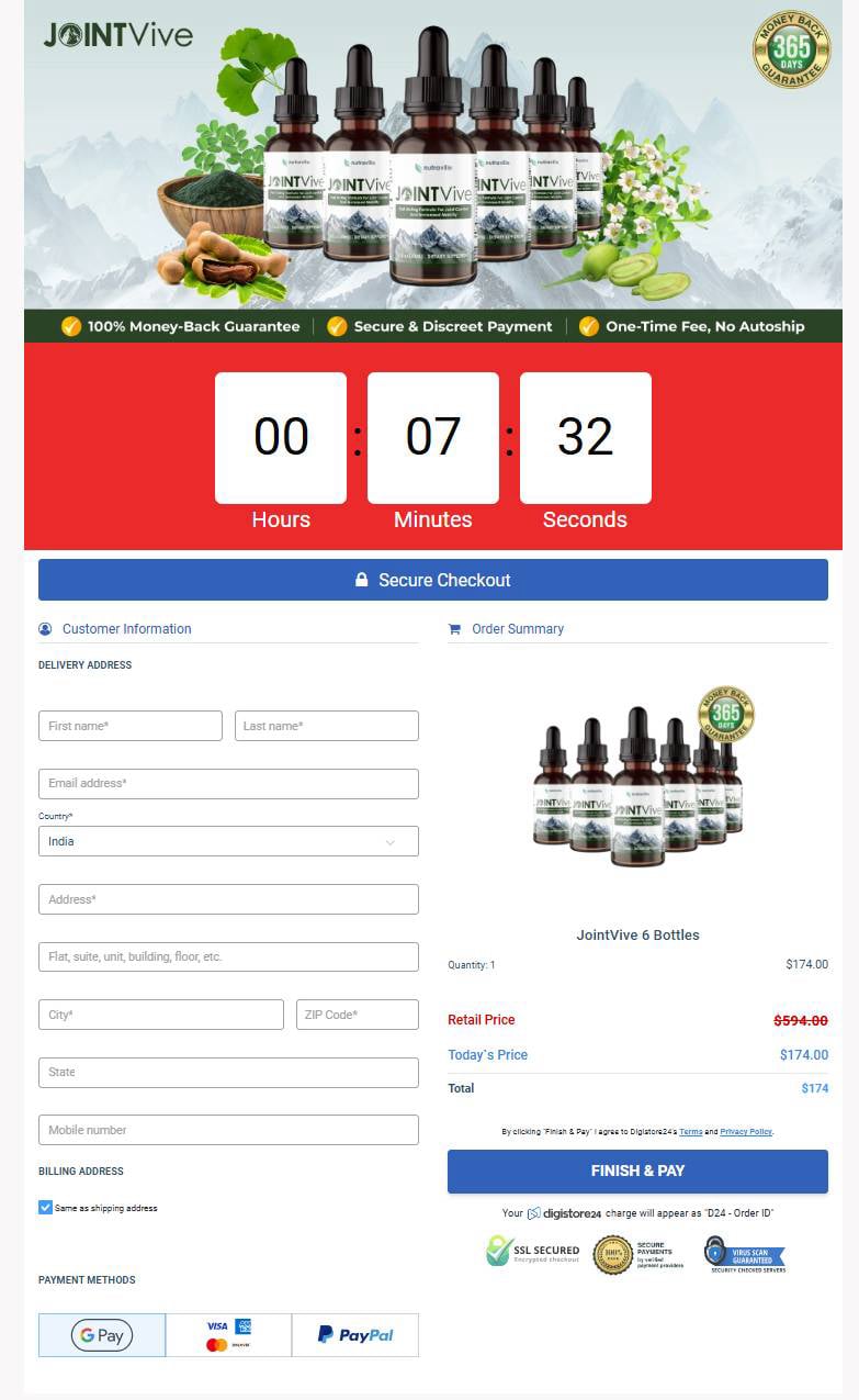 JointVive Tonic-Secure-Checkout